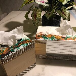 Elegant Tissue Box Covers with Artistic Design